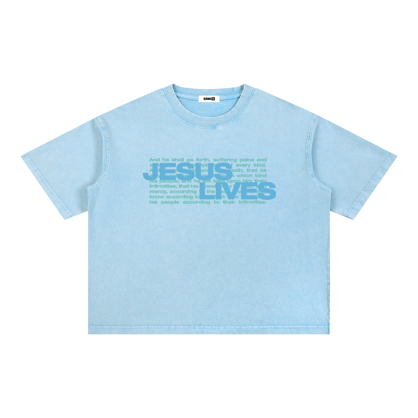 Jesus Lives Tee - Blue