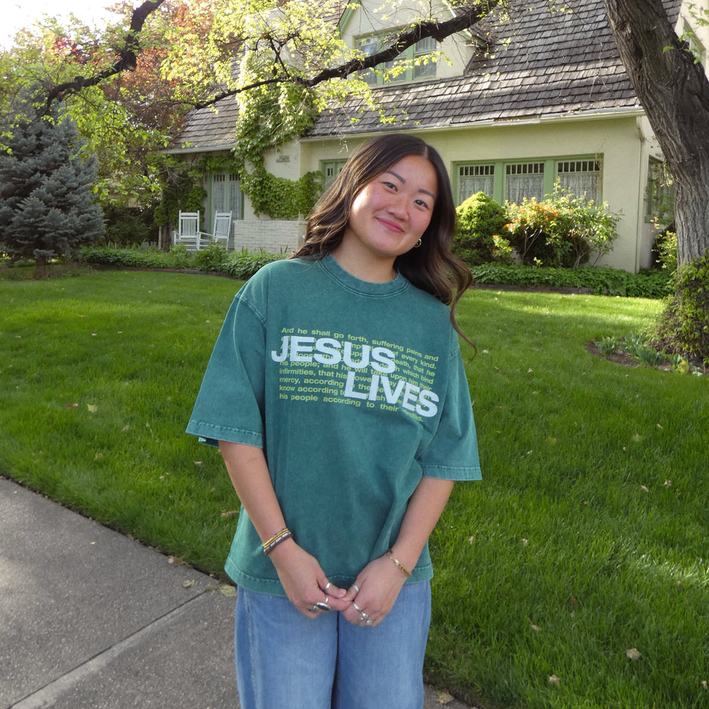 Jesus Lives Tee - Green