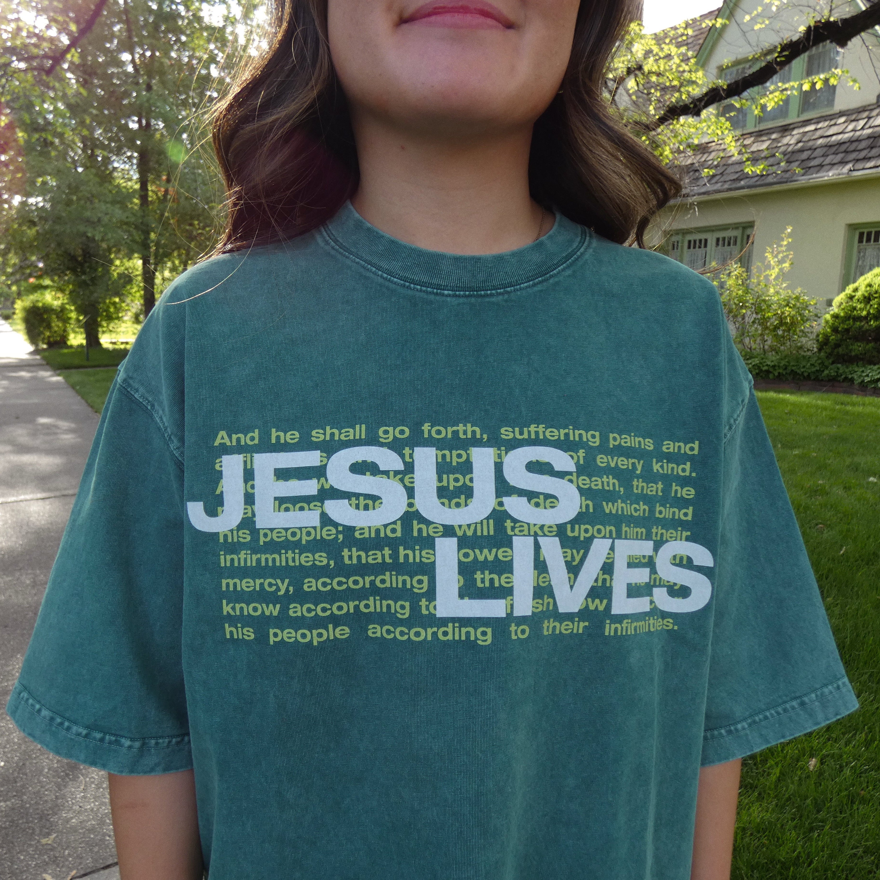 Jesus Lives Tee - Green