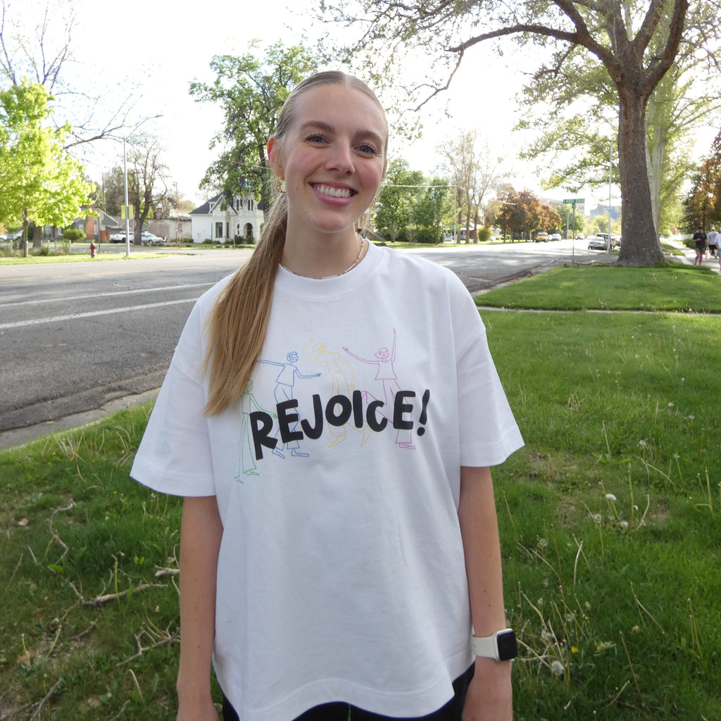 Rejoice Tee - White