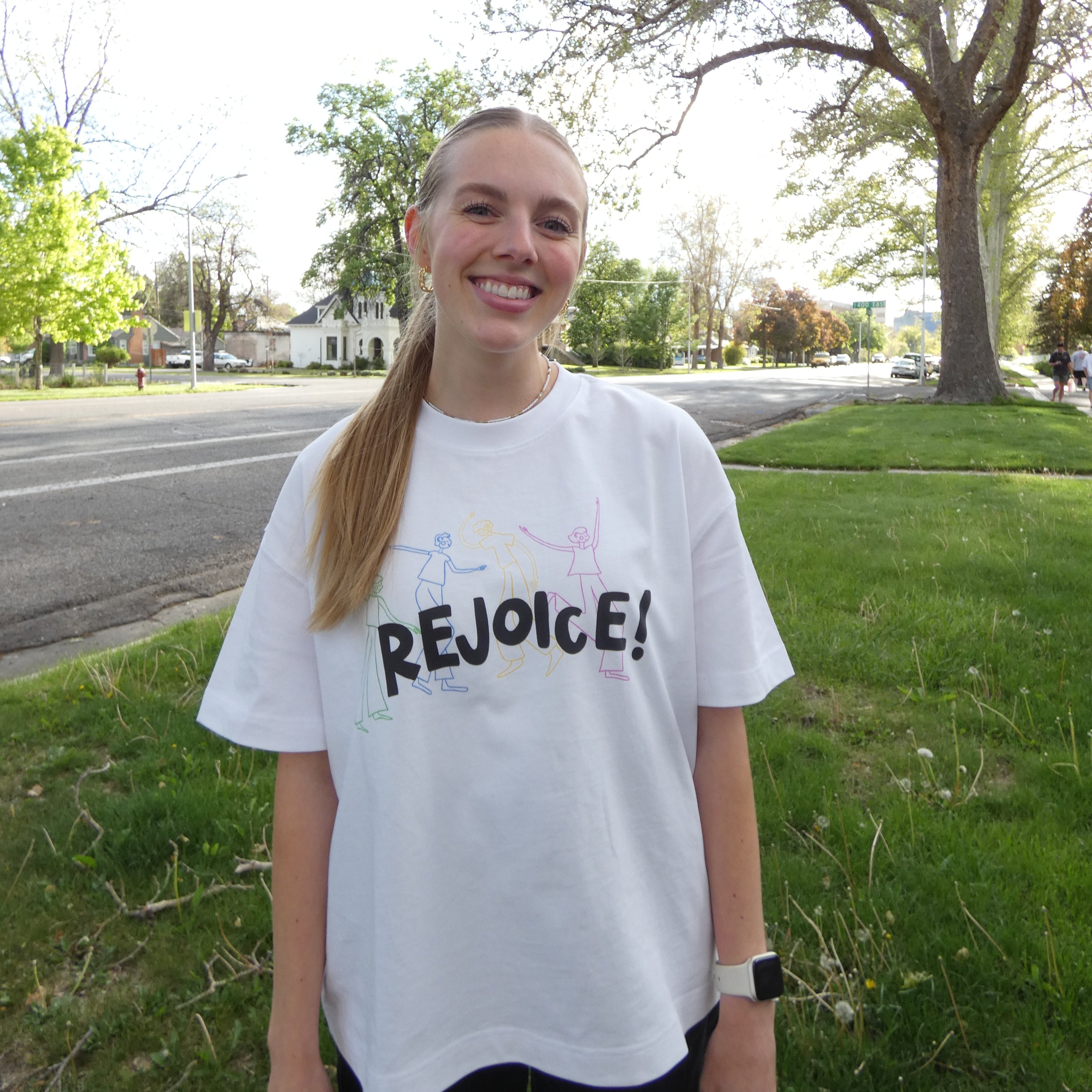Rejoice Tee - White