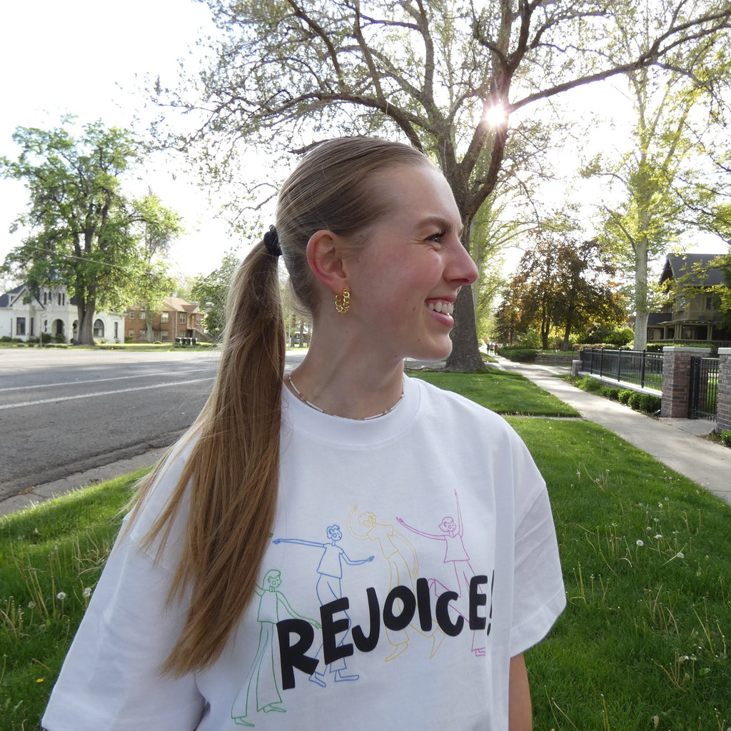 Rejoice Tee - White