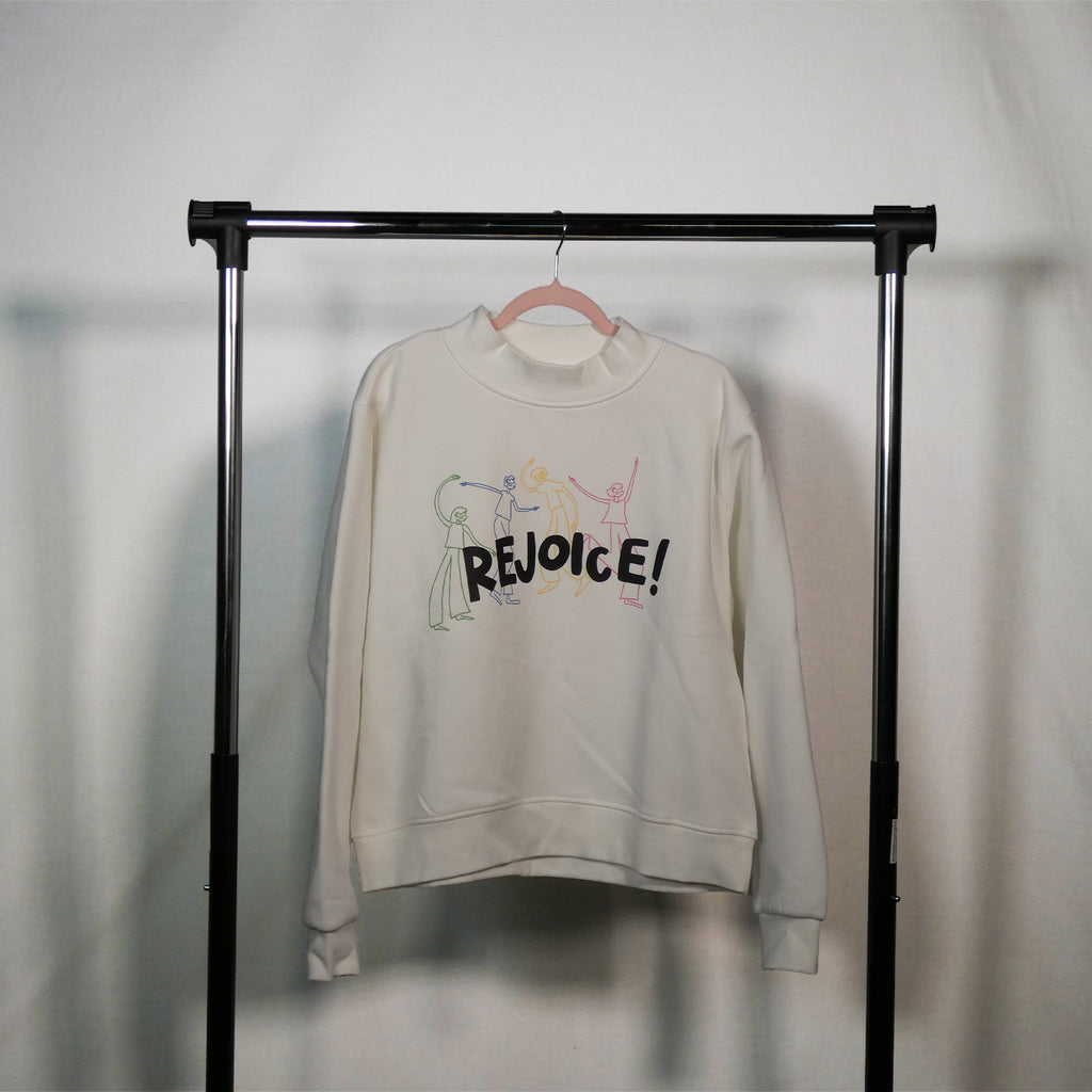 Rejoice Crewneck - White