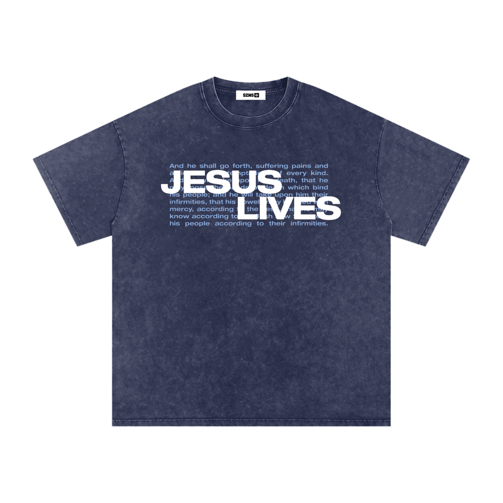 Jesus Lives Tee - Navy