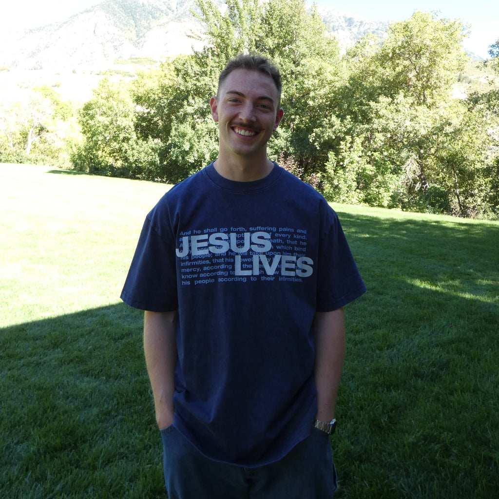 Jesus Lives Tee - Navy