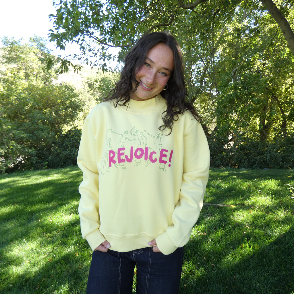 Rejoice Crewneck - Yellow