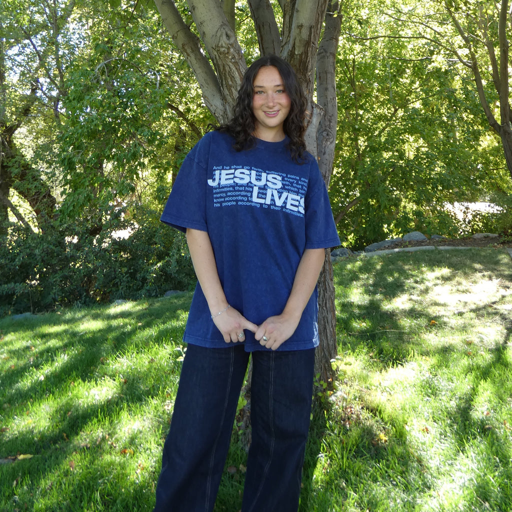 Jesus Lives Tee - Navy